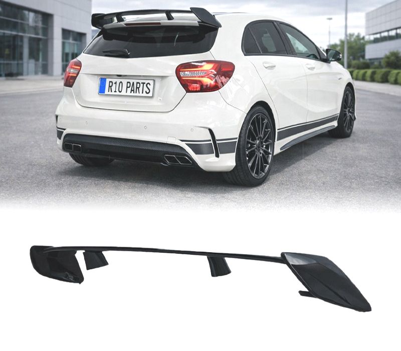 AILERÓN SPOILER MERCEDES CLASE A W176 LOOK AMG A45 PRETO BRILHANTE