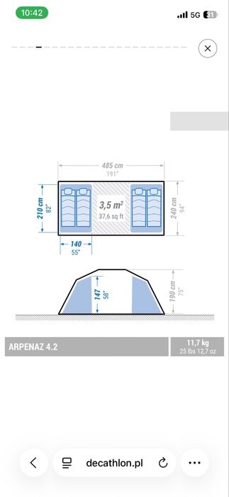 Qiechua Arpenaz 4.2 Gratisy