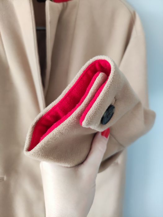 Świetny klasyczny elegancki płaszcz XS 34 TopShop Petit oversize kołni