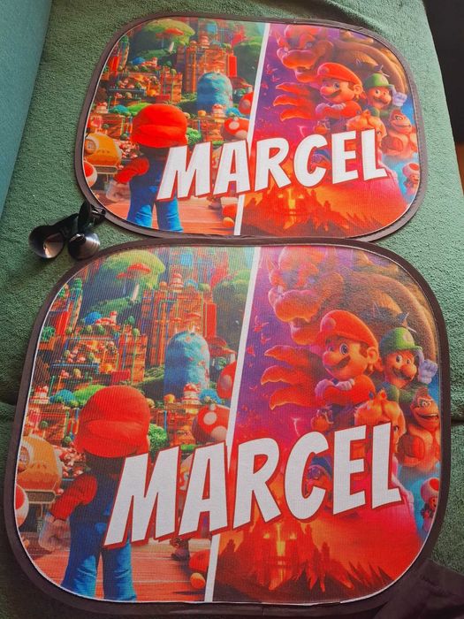 Zasłonki przeciwsłoneczne Super Mario do auta