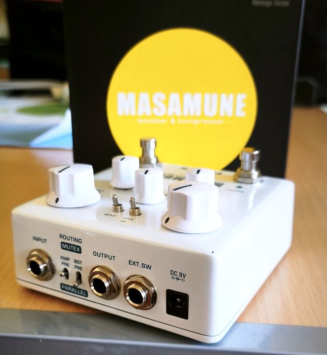Pedal Compressor Boost Nux e Cabos Patch