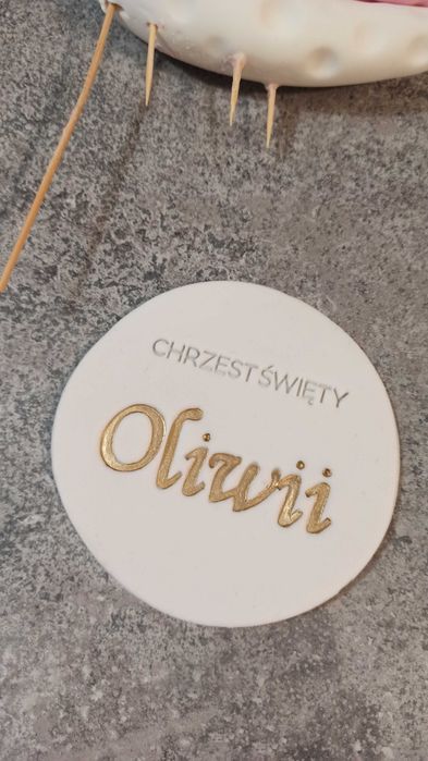 Dekoracja na tort /chrzciny