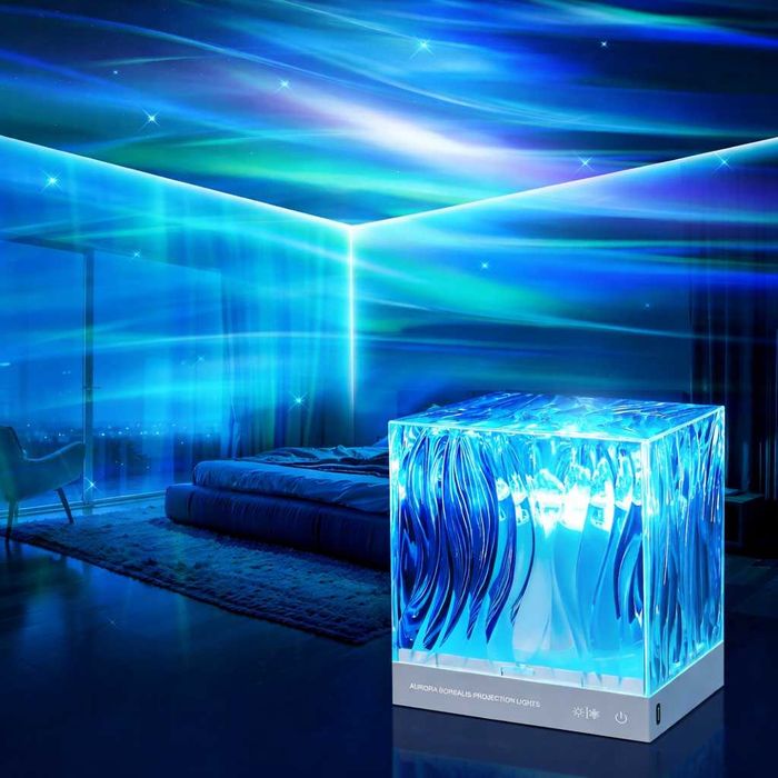 Projektor gwiazd LED RGB 3D zorza polarna 18 efektów