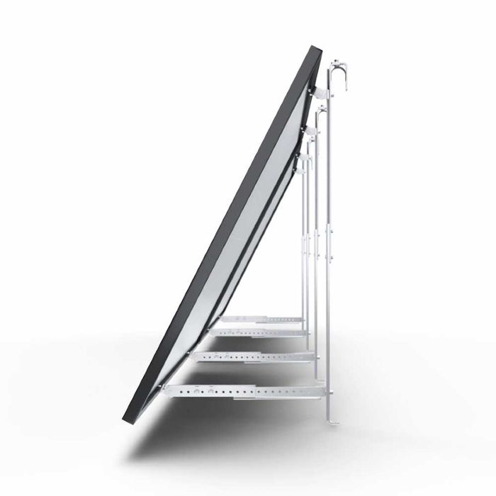 Uchwyt balkonowy na moduł/panel fotowoltaiczny, regulowany kąt, aluminium, Łódź