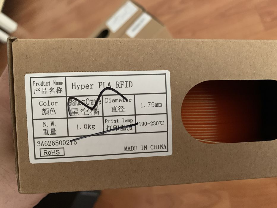 3D printing Used filament from Creality Stardust Hyper PLA with RFID: • Stardust Orange • Stardust Green • Stardust Yellow