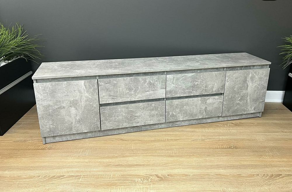 Сучасна ТВ тумба 4+2 ящики — комод для дому / спальні / зали