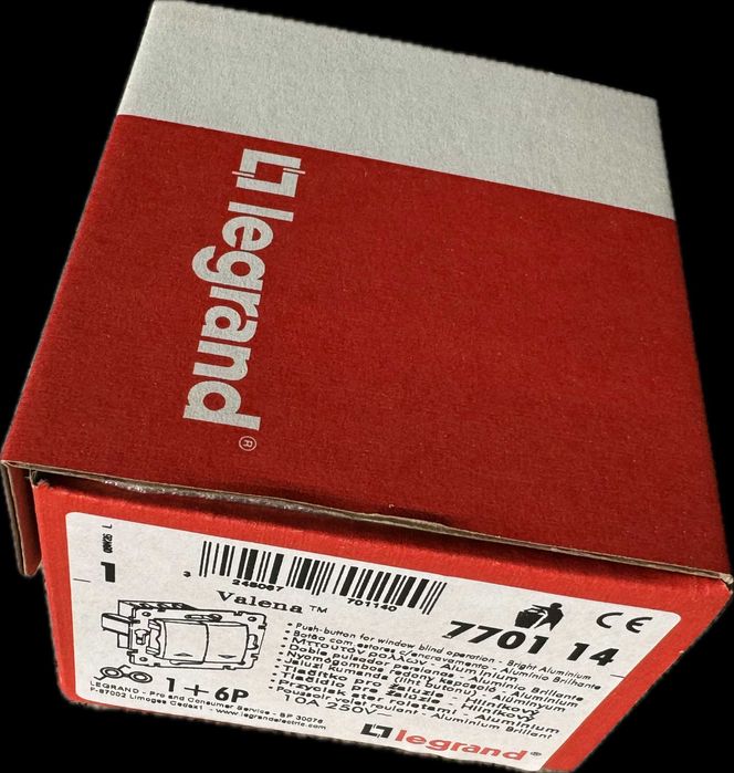 Botão de estores LEGRAND - VALENA Alumínio (30% desconto incluído).