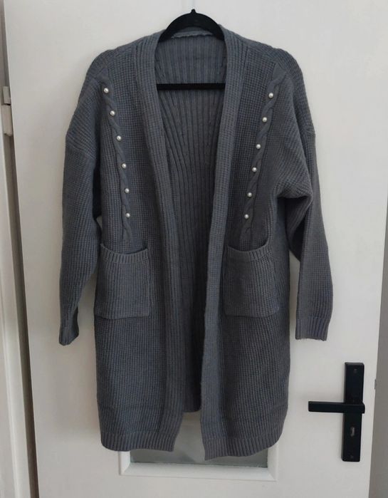 Sweter kardigan narzutka damska