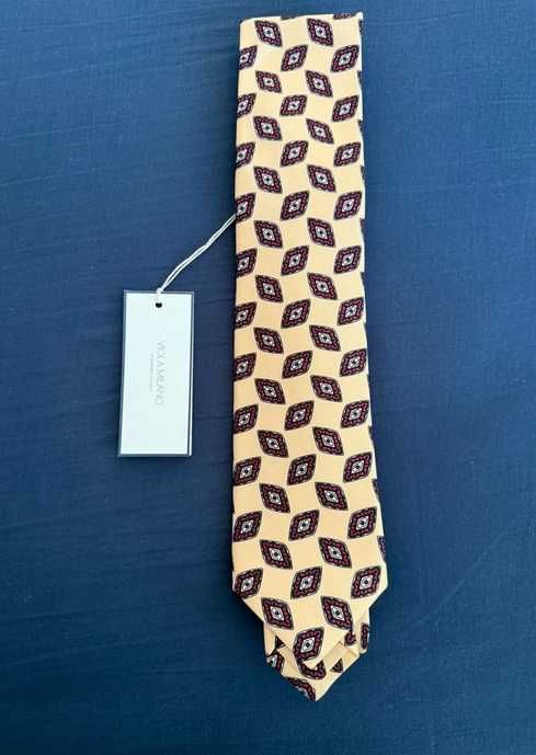 Jedwabny krawat Viola Milano w medaliony