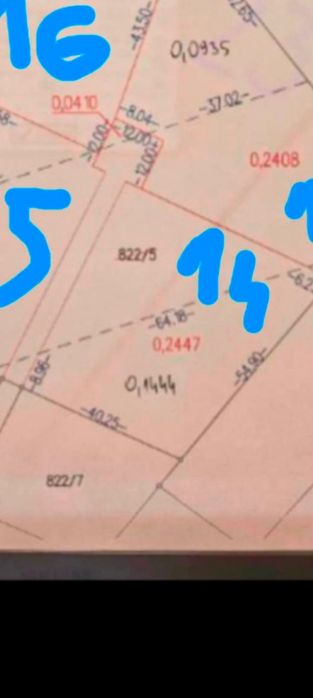 Sprzedam działkę budowlaną o powierzchni 2447m² w Zarzeczu koło Niska.