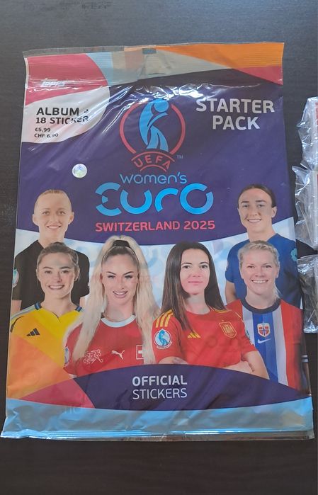 Coleção completa UEFA Womens Euro Switzerland 2025 da Panini