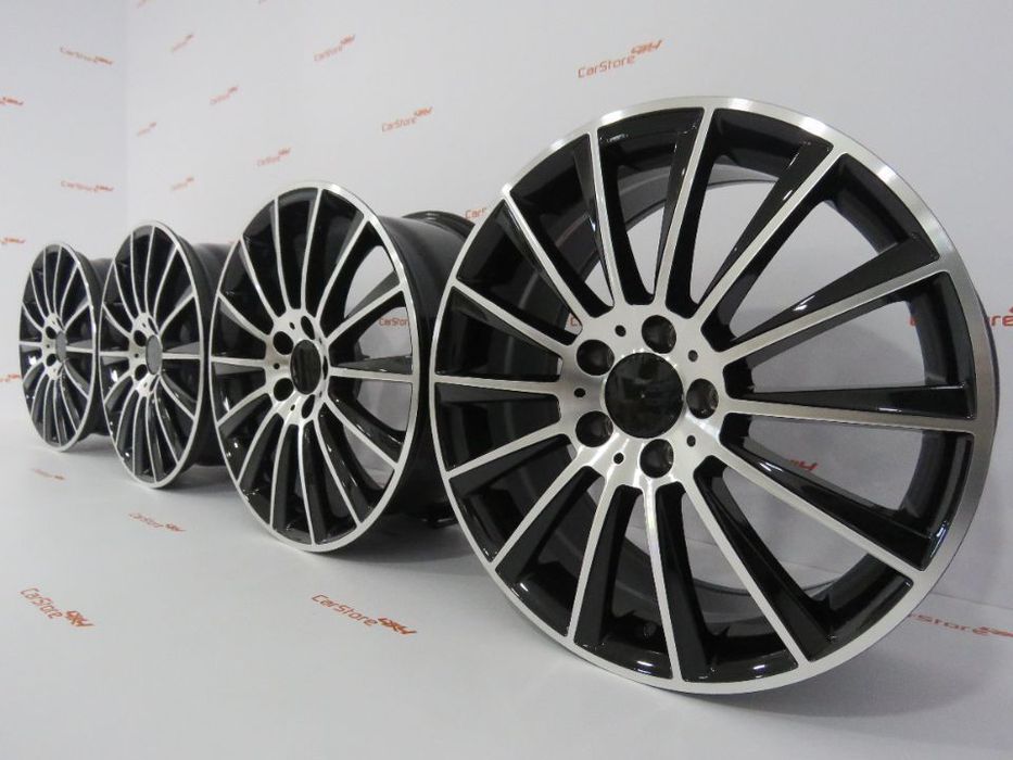 Jantes Look  Mercedes Turbine 17 x 7.5 et45 5x112 Pretas + Polidas