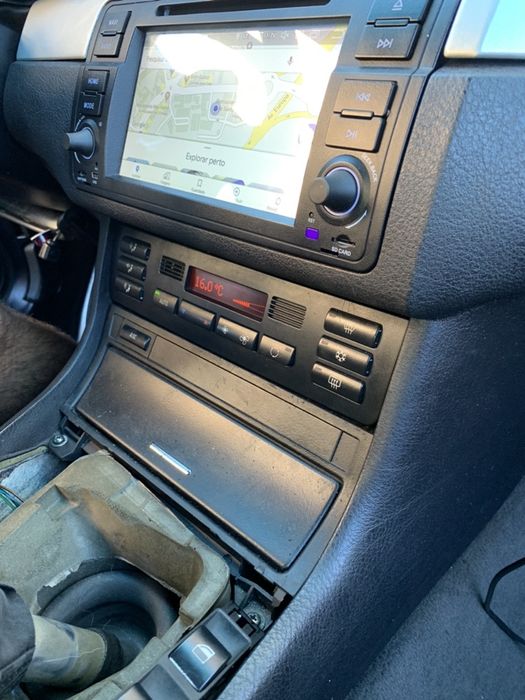 Suporte Climatronic para aplicar radio 2 din bmw e46 climatronic