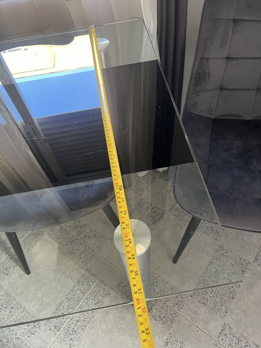 Mesa jantar em vidro