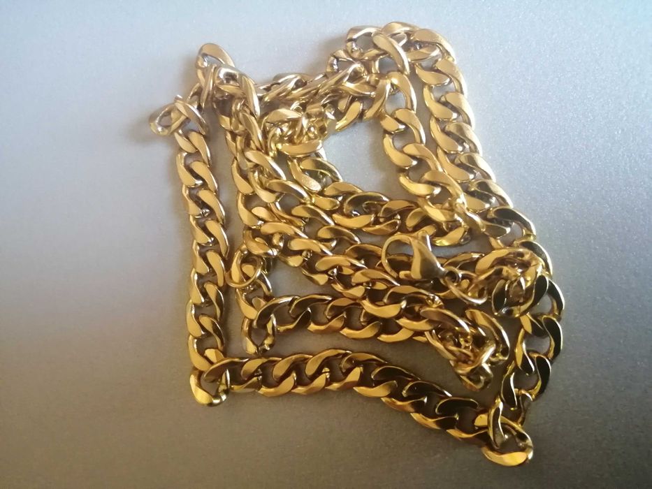 [PORTES GRATIS] Cordao em Ouro Laminado de 18K  8mm [NOVO]