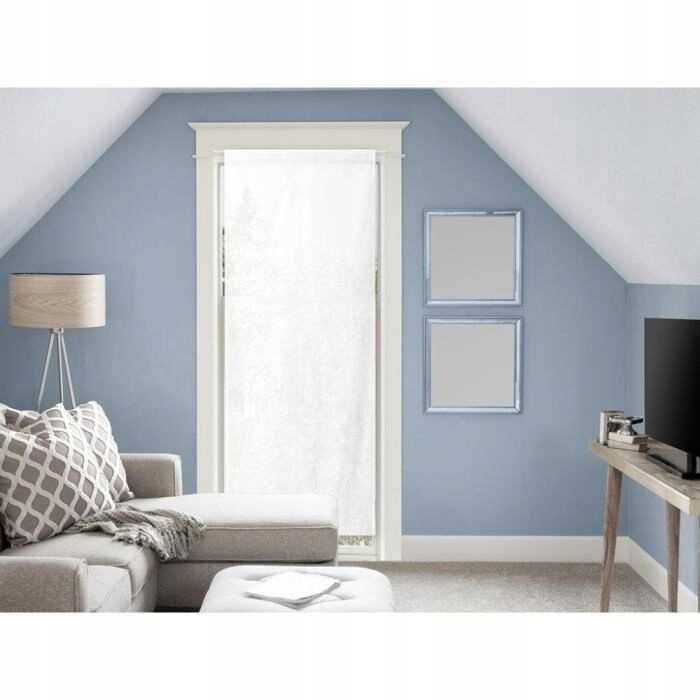 2s225. Woal na francuskie okno z bawełny 90x200 cm PANAMA Biały