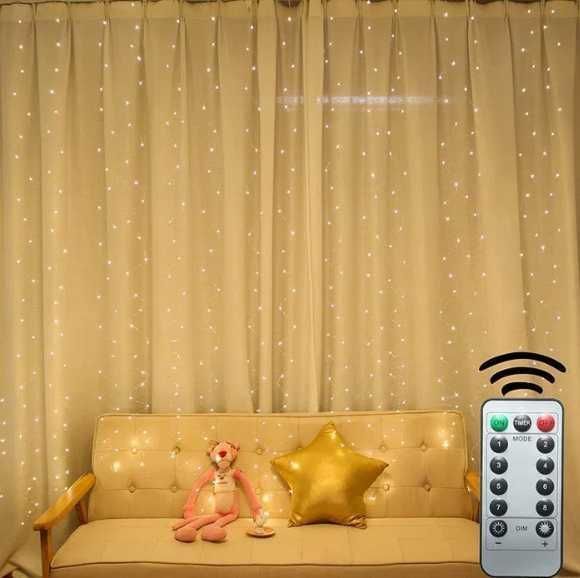 Гирлянда штора роса на пульте от USB 3х1 3х2 3х3