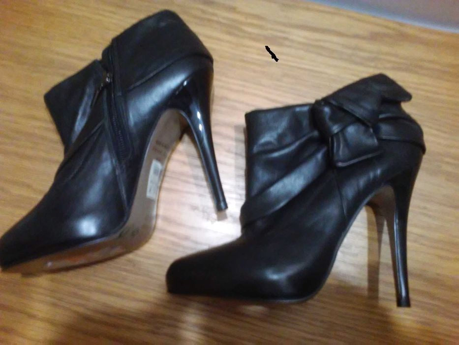 buty  botki szpilki  na platformie, SKÓRA! River Island 6/39