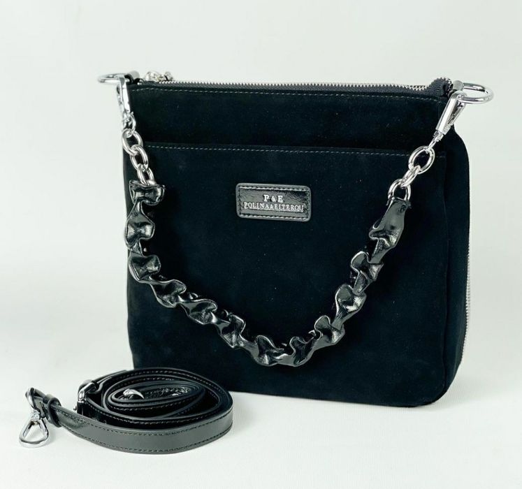 замшевая кросбоди сумка Polina&Eiterou