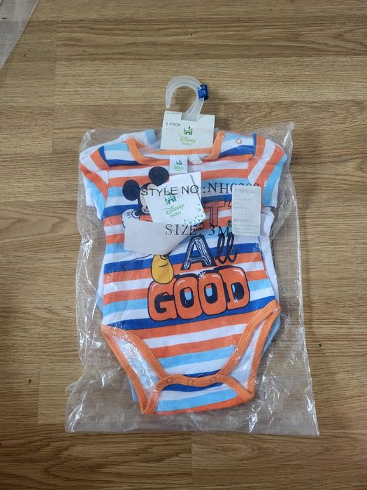 Dwupak body chłopiec 3 miesiące Myszką Miki