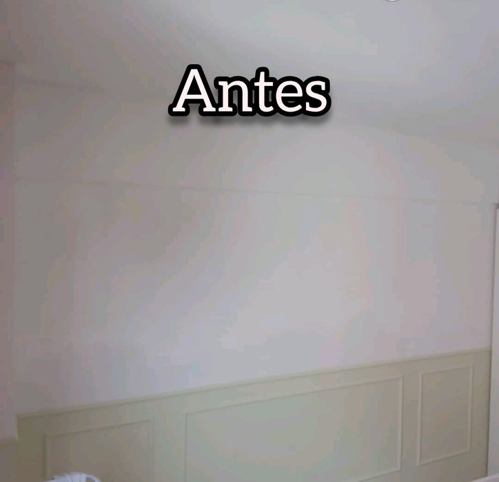 Papel de parede, eletricista e pintor