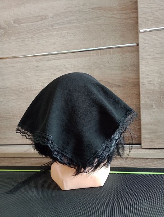 Nowa czarna chusta na głowę lolita alternative