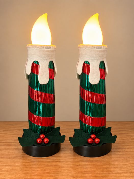 Komplet 2 świątecznych świec LED 60 cm