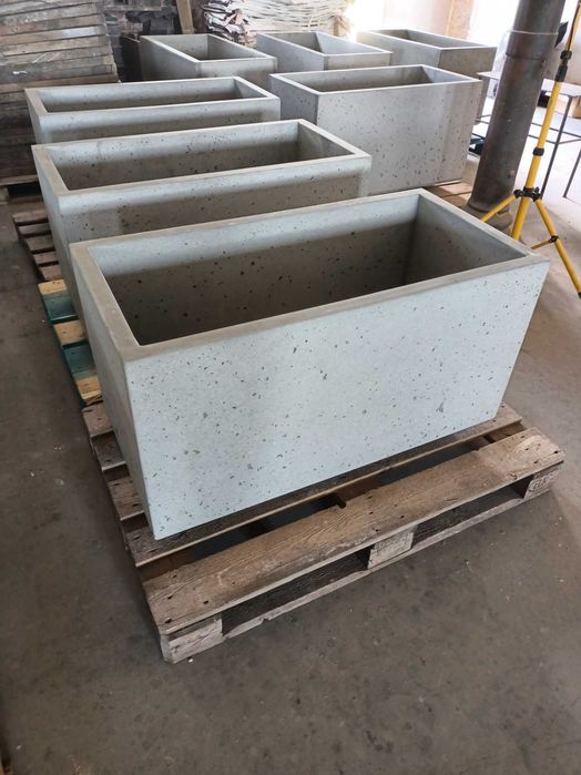 Donica betonowa 100x50x50 cm, kolor: BIAŁY  PRODUCENT!!!