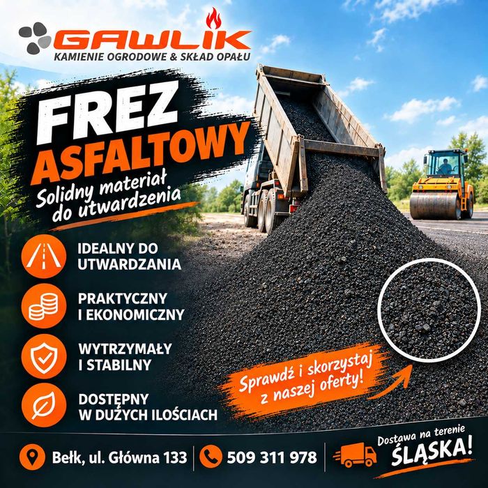 Frez asfaltowy do utwardzania dróg, podjazdów, placów, parkingów - TONA LUZEM - możliwa dostawa