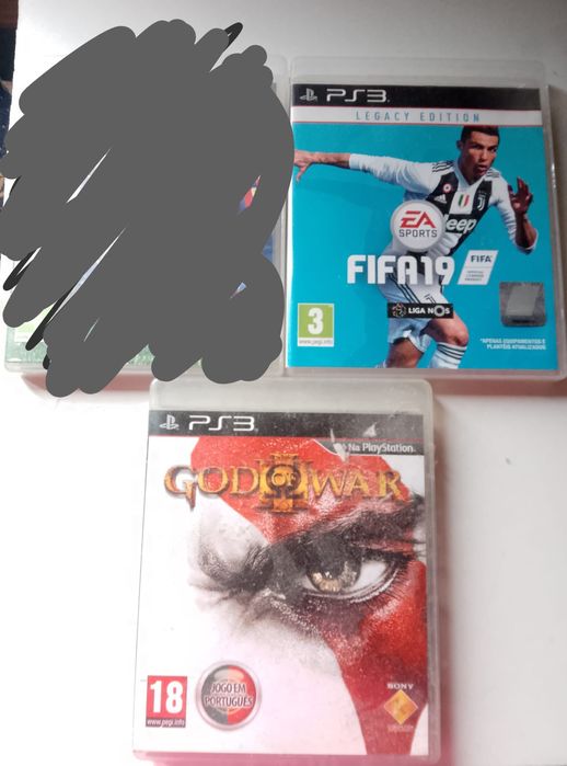 Ps3 com 2 comandos e jogos