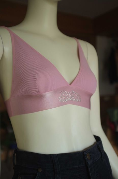 miękki sportowy stanik braletka biustonosz Primark x Barbie Bralette