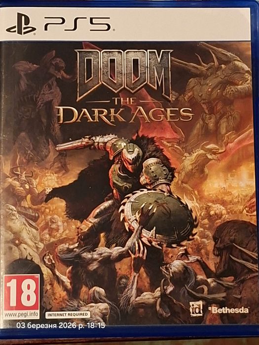 Doom the dark ages Ps5 Playstation 5 платина взята за 26 часов