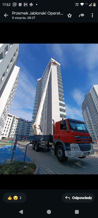 Podnośnik koszowy zwyżka 30m 35m 40m 45m 50m 55m 60m