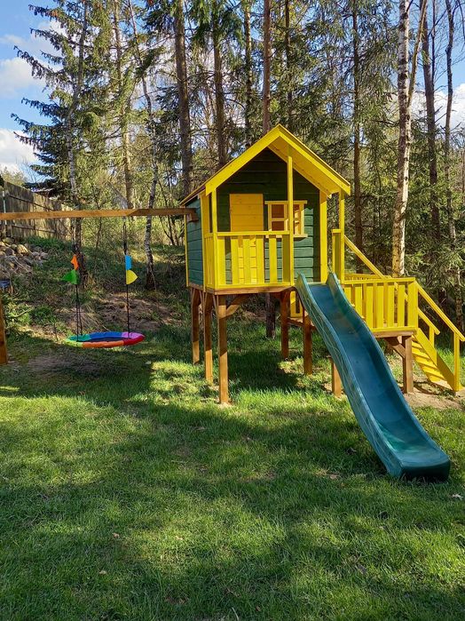 Domek nad jeziorem na Kaszubach, wędkowanie, pomost