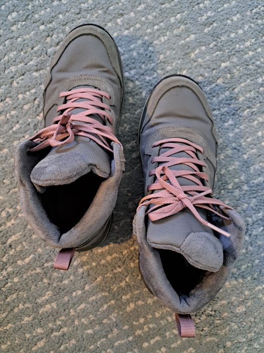 Bota de caminhada impermeáveis (mulher) NH500 WP cinzento