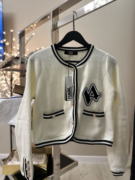 Молочний кардиган Karl Lagerfeld, В НАЯВНОСТІ (светр, подарунок)