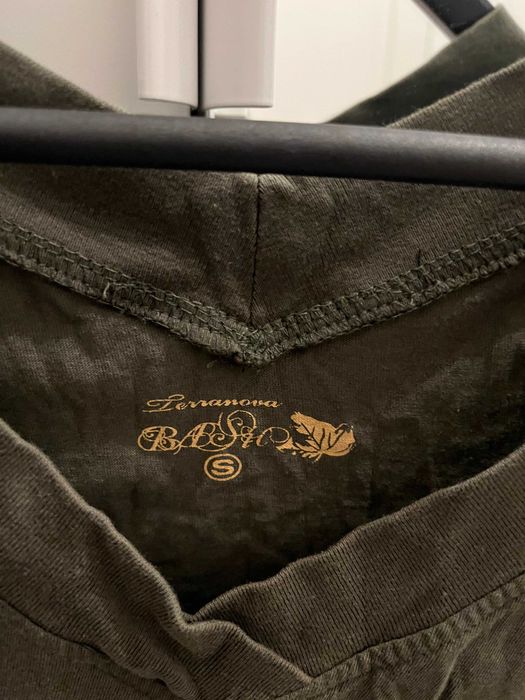 Bluzka koszulka khaki Terranova, rękaw 3/4 Rozm. S