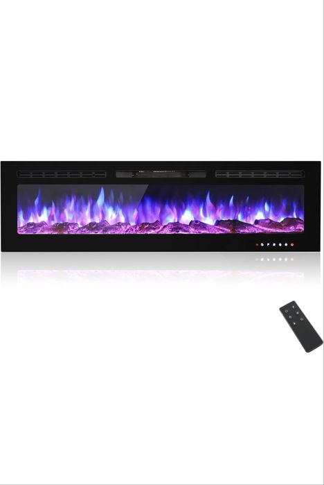 Kominek ścienny LED ogrzewanie elektryczne