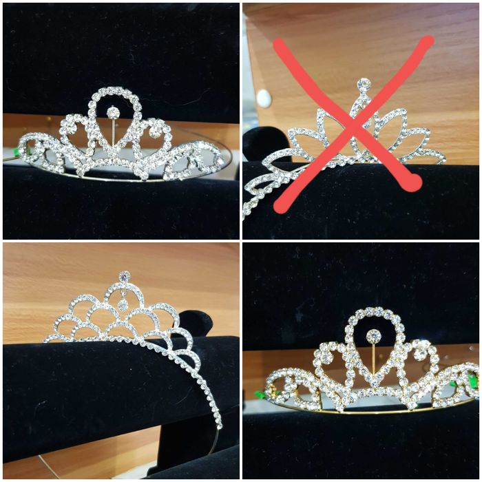 Тіара корона, обруч. Цирконій фіаніт Біжутерія