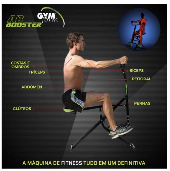 Maquina ginasio;Aerobica;Fitness;Musculaçao;Gymform Ab Booster Plus