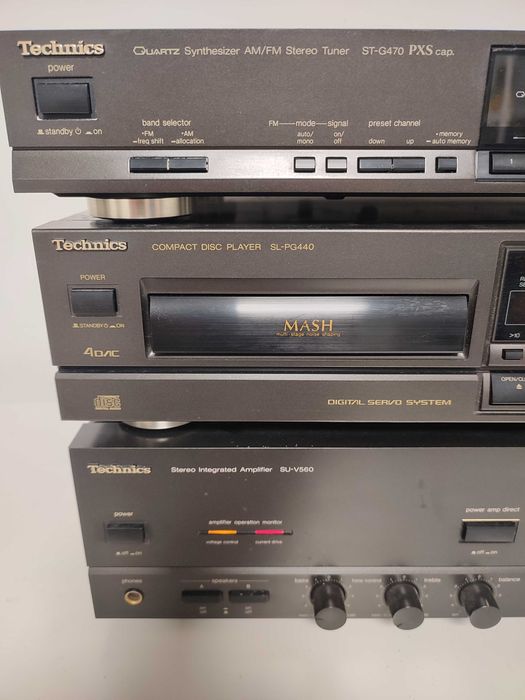 Wieża Technics wzmacniacz SU-V560, SL-PG440, ST-G470