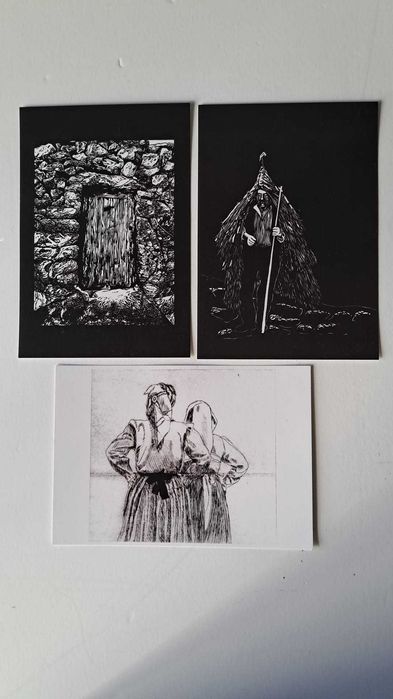 Colecção prints postais tradições Norte de Portugal Soajo arte gravura