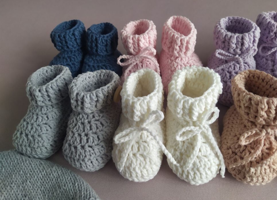 Buciki habdmade na wiosnę dla niemowlaka