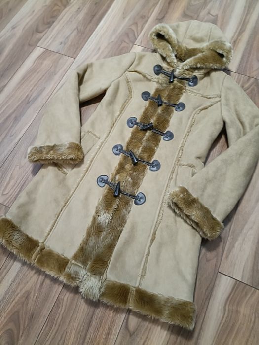 Płaszcz z kożuchem, kożuch damski, góralski, Orsay