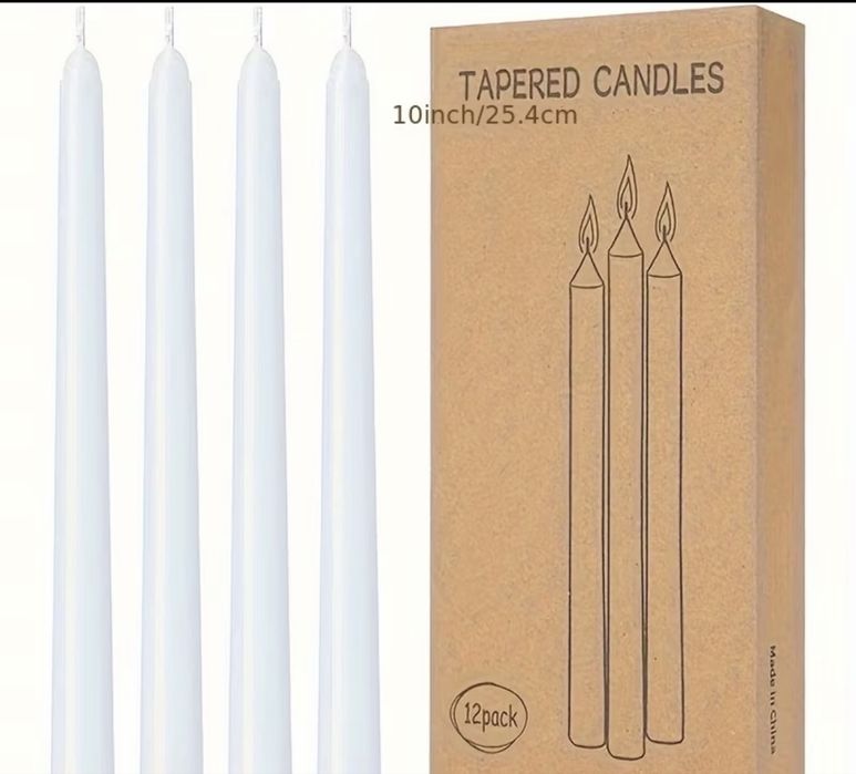 Білі конусні свічки