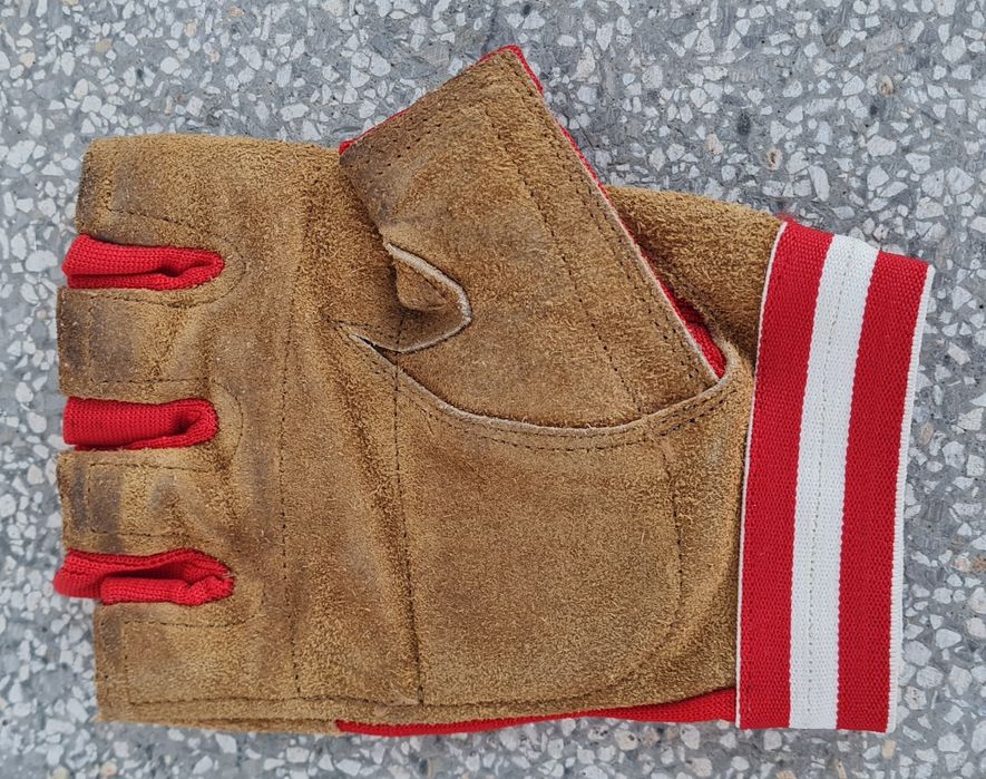 Luvas sem dedos em pele como novas  Tamanho M