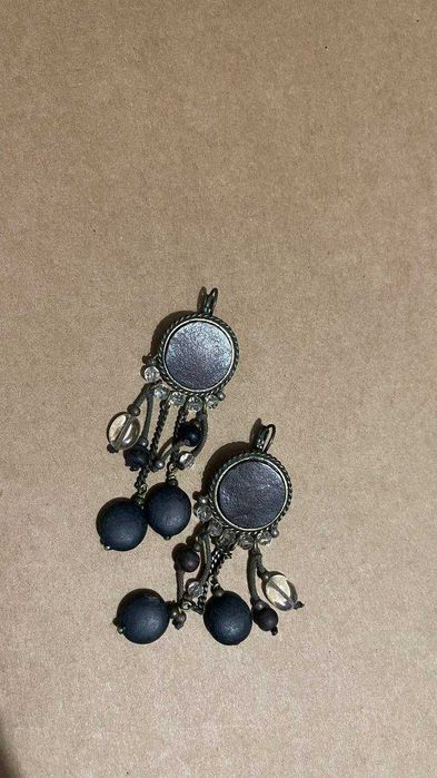 Це комплект етнічних прикрас Nature Bijoux з дерева і шкіри