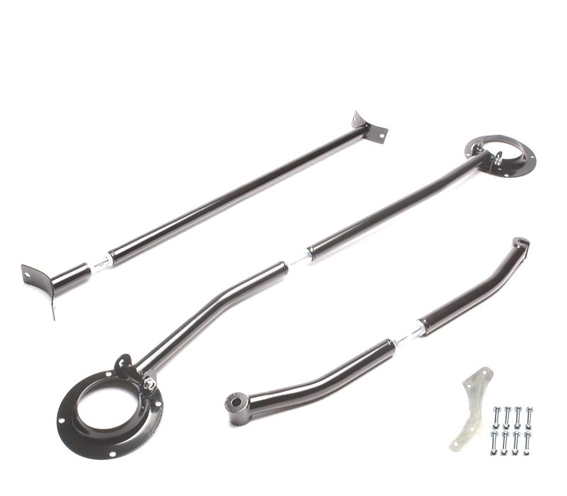 KIT BARRAS ANTI-APROXIMAÇÃO AJUSTÁVEIS VOLKSWAGEN VW CORRADO 88-95 PRETO