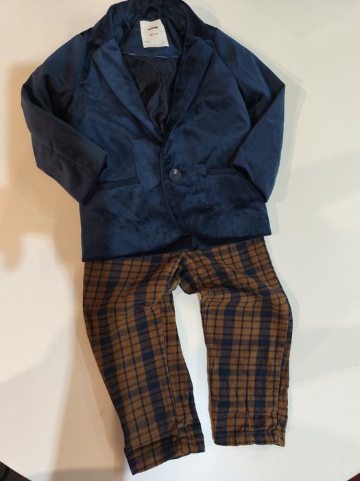 Marynarka spodnie krata 98,