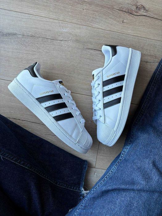 !ТОП! Adidas Superstar White Black Stripes 37 38 39 40 41 42 43 44 45